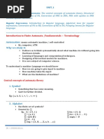 Automata Compiler Desinger Notes