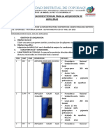 Especificaciones de ARPILLERAS