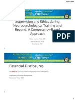 Supervision and Ethics During Neuropsychological Training and Beyond: A Competency-Based Approach