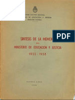 Memoria Del Ministerio de Educacion 1955-1958