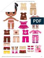 African-Amercian Girl With A Set of Summer Clothing - Super Coloring