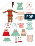 African-American Girl Child Paper Doll With Clothing Set - Free Printable Papercraft Templates