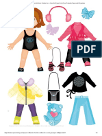 Set of Winter Clothes For A Cute Girl Paper Doll - Free Printable Papercraft Templates