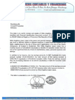 CARTA DE INGRESOS