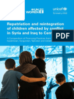 Repatriation and Reintegration of Children Affected by Conflict in Syria and Iraq To Central Asia