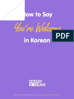 90 Minutes Korean - How To Say You're Welcome in Korean