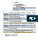 Programación de Actividades Inmunología 202310