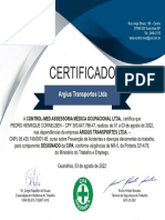 Certificado CIPAArgius