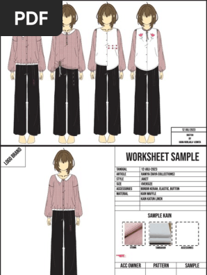 Fashion Sketch Hana NurlailaConita Worksheet Production Sketching 120723