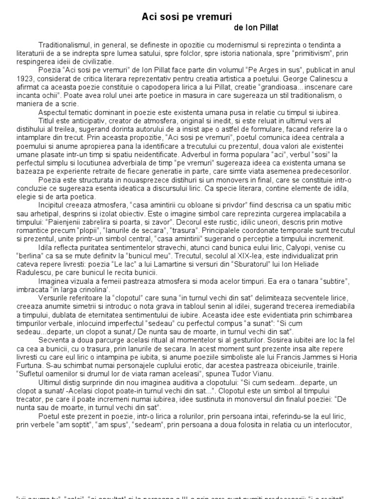Aci Sosi Pe Vremuri Poezie Aci Sosi Pe Vremuri