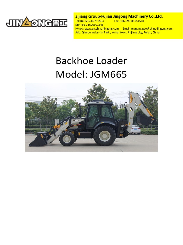 Quotation of Backhoe Loader (2022.04.25) PDF Loader (Equipment) Axle