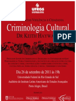 Cartaz Confer en CIA Criminologia Cultural (Colorido A4)