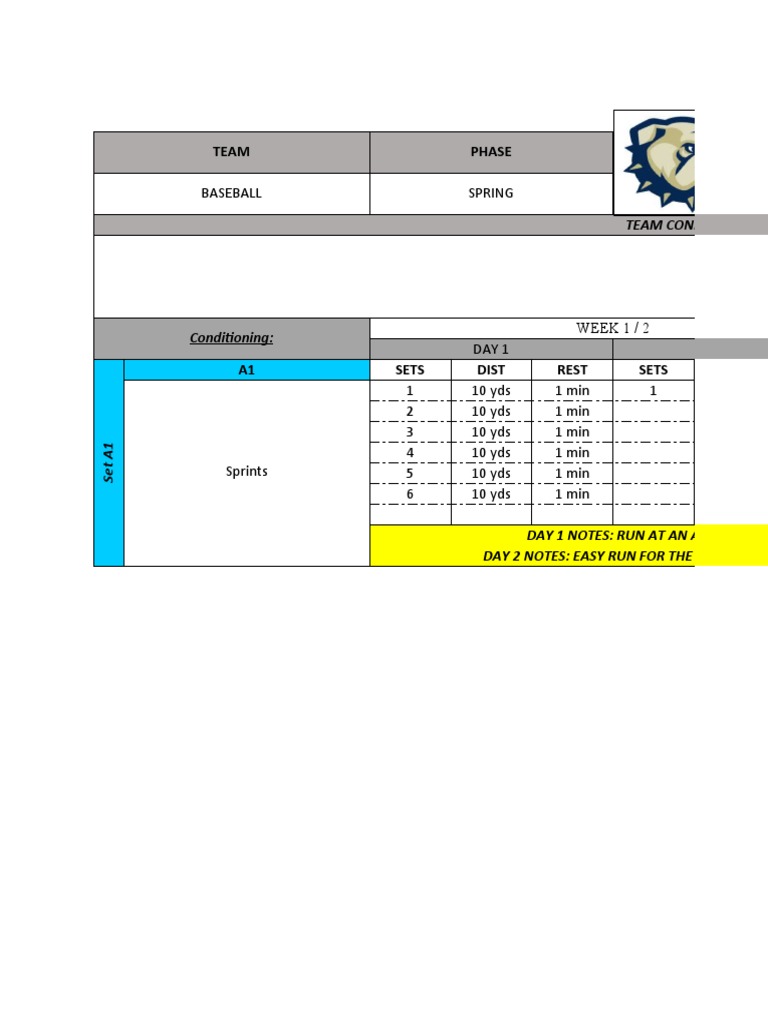 Baseball Conditioning Routine