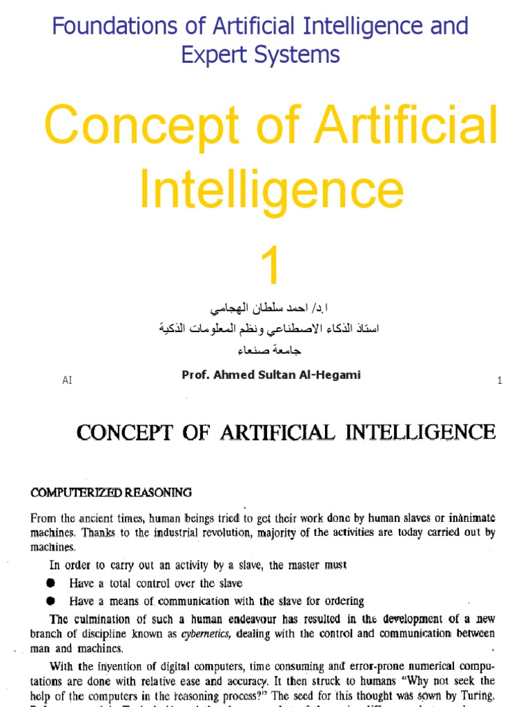 Foundations of AI and Expert Systems | PDF | Technology & Engineering