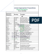 170 Most Important Appropriate Prepositions