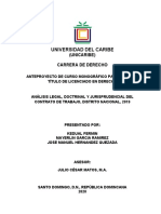 Informe Final, Analisis Legal, Doctrinal y Jurisprudencial Del Contratato de Trabajo. (Kedual, Mayerlin y Jose)