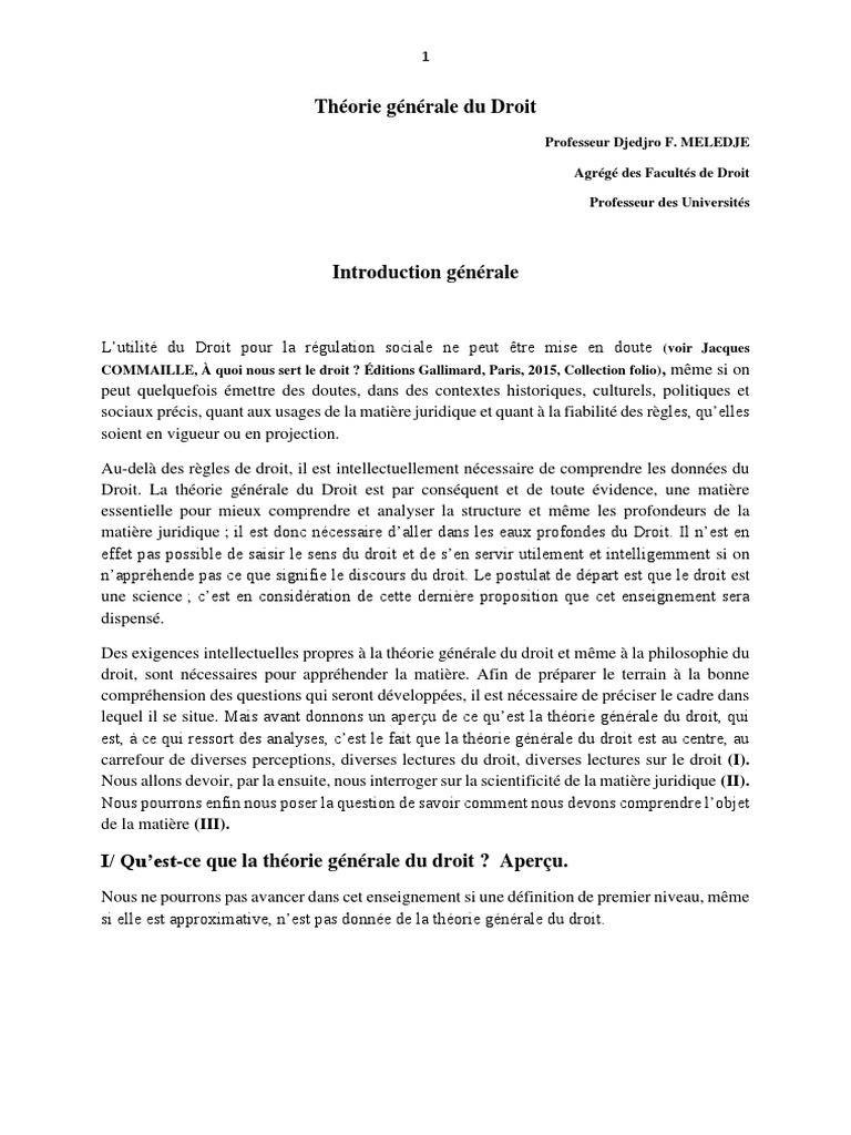 Théorie générale du Droit expliquée | PDF | Science | Théorie