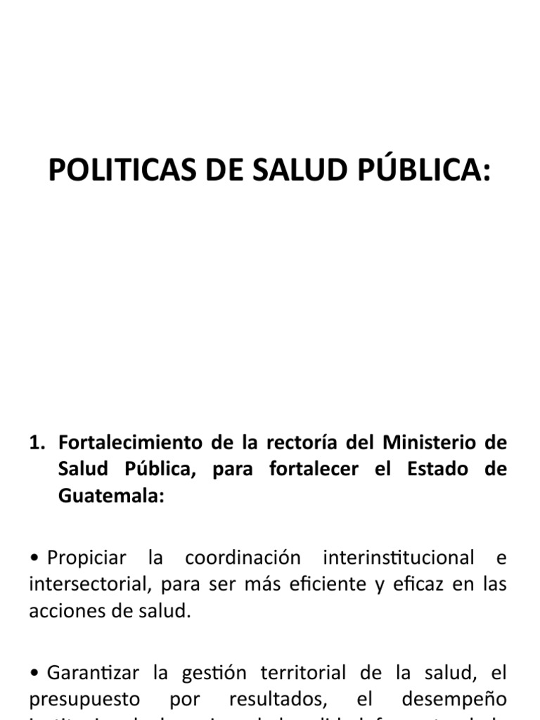 Políticas De Salud Pública Pdf Saneamiento Salud Pública