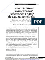 Estudios Culturales Latinoamericanos. Reflexiones A Partir de Algunas Antologías
