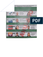 Boletas Únicas para La Elección General Del 10 de Septiembre