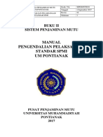 Manual Pengendalian Pelaksanaan Standar Spmi Um Pontianak: Buku Ii Sistem Penjaminan Mutu