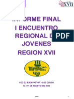 Informe Del Encuentro Regional de Jovenes