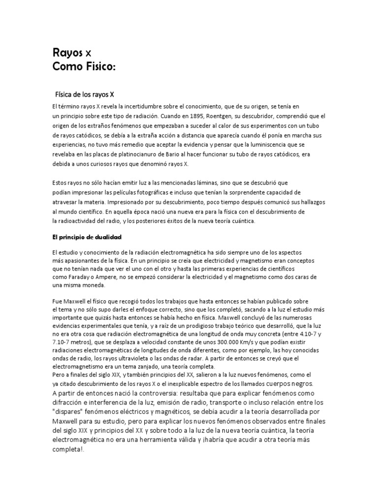Rayos X | PDF