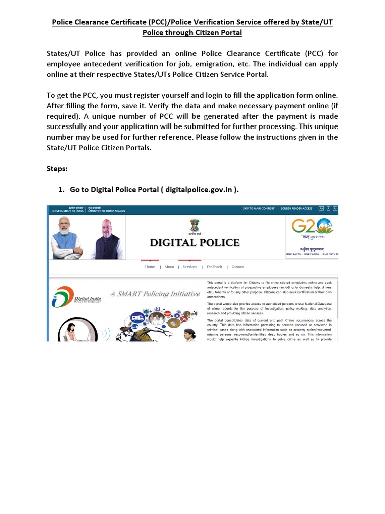 Police Clearance Certificate | PDF