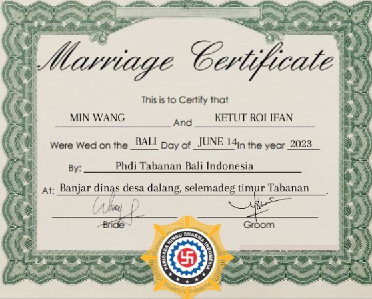 Marriage License | PDF