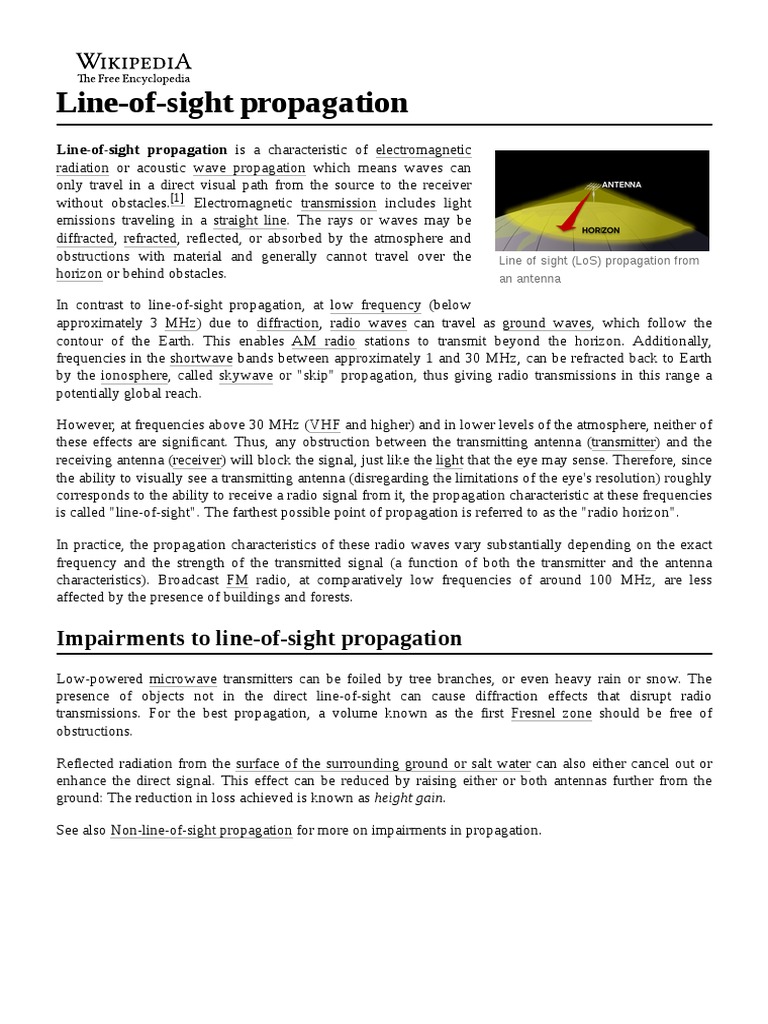 Line of Sight - Propagation | PDF