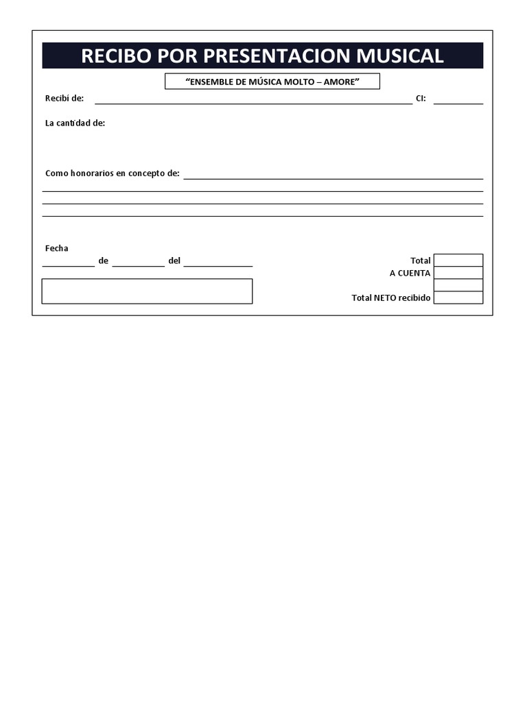 Recibo de Honorarios Formato Word | PDF