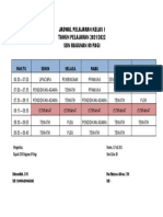 Jadwal Pelajaran Kelas I