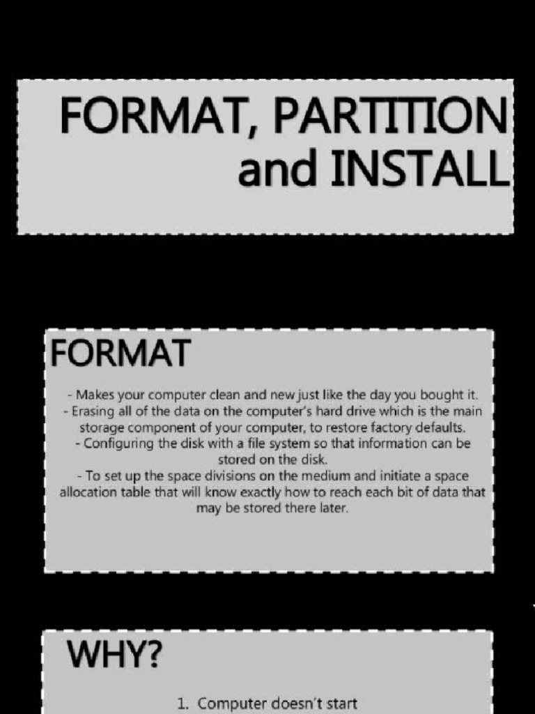 Lesson 2 format partition and install pdf