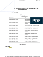 #1 Ventilation System - Cockpit Ventilation - Fault Code 2120-02 Fault Isolation Procedure Report