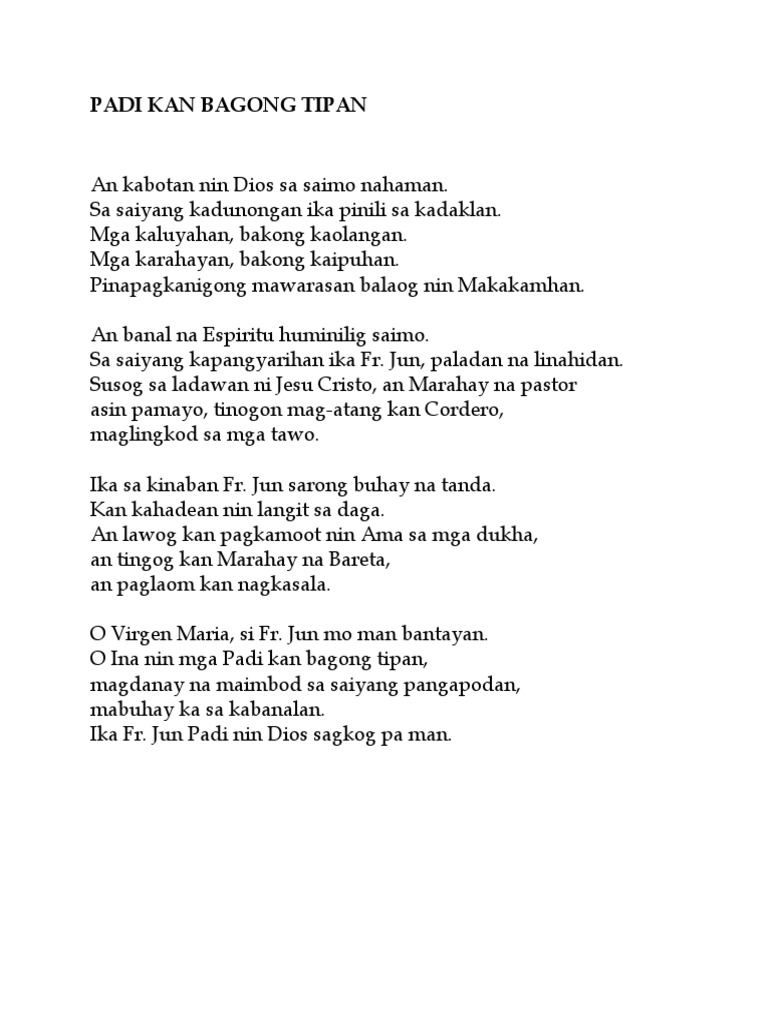 Padi Kan Bagong Tipan | PDF