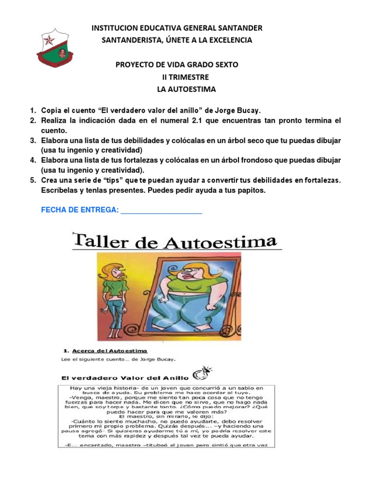 Proyecto de Vida Grado Sexto | PDF
