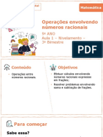 Aula1 - Nivelamento 1 - Operações Envolvendo Números Racionais