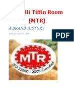 Mavalli Tiffin Room (MTR) : A Brand History