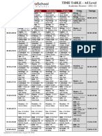 Timing Monday Tuesday Wednesday Thursday: Academic Session - 2021-22