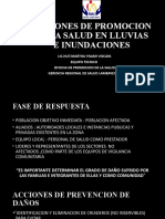 Acciones de Promocion de La Salud en Lluvias