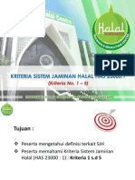 3. Kriteria Sistem Jaminan Halal