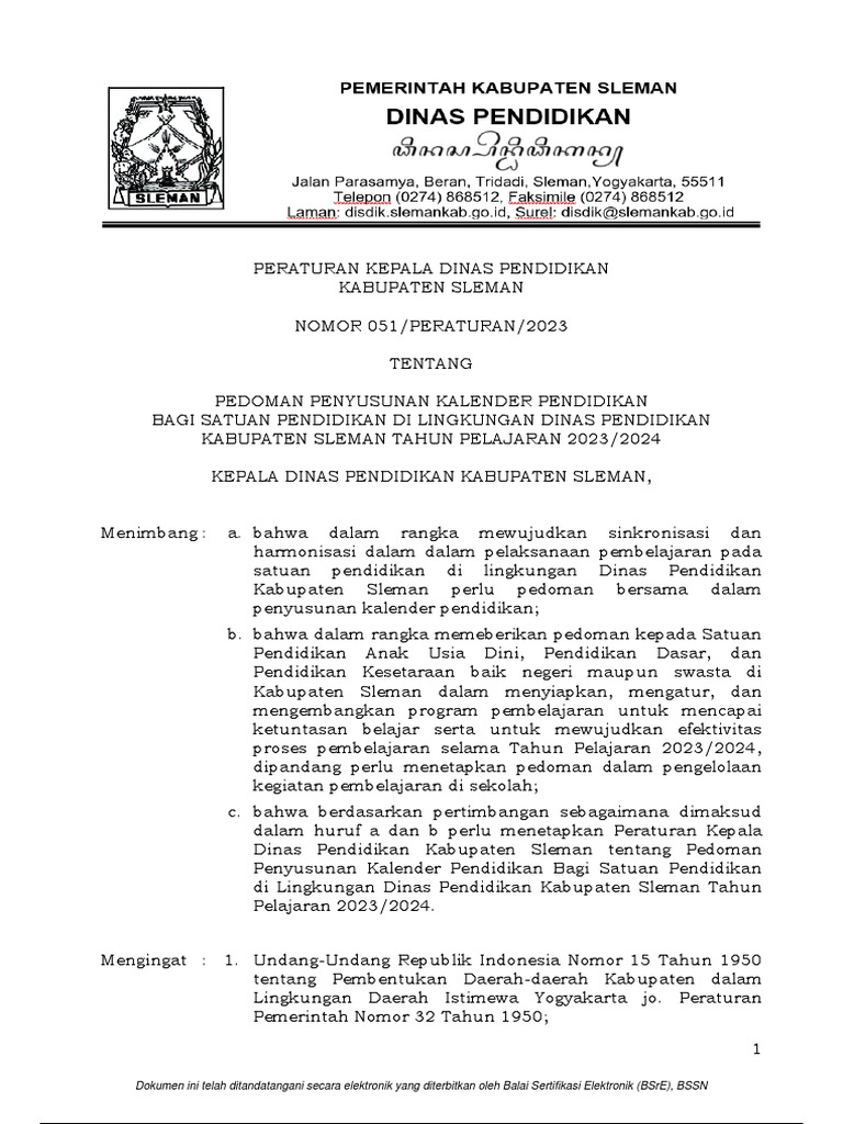 Perka Kaldik 20232024 Final Tte PDF