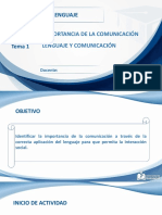 Semana 1 de Lengua y Comunicación