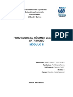 Foro Regimen Legal Del Matrimonio - ModII