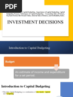 FM Unit 2 INVESTMENT DECISIONS