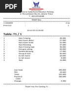 Nota Rumah Makan Word Siap Print | PDF