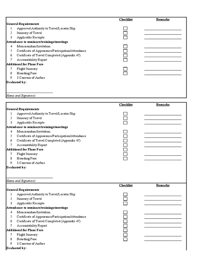 Travel Form | PDF