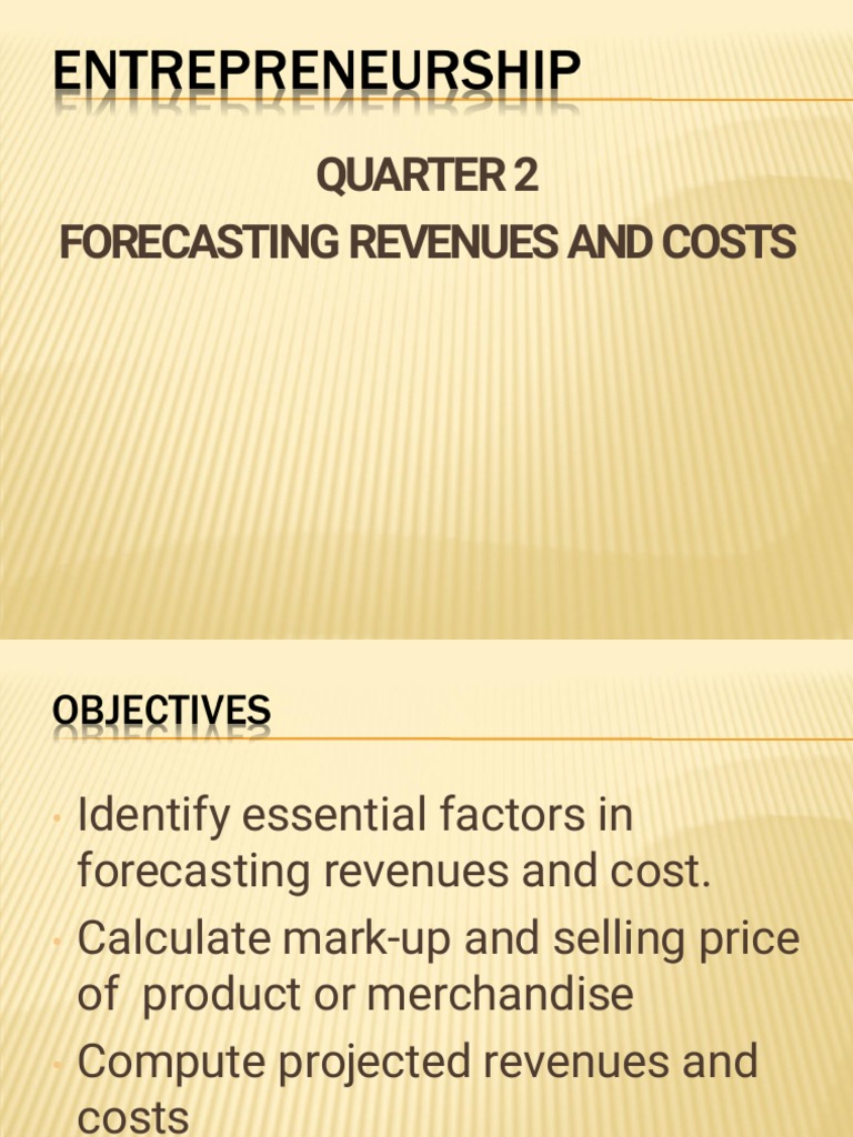 3 Forecasting Revenues and Cost | PDF | Forecasting | Merchandising
