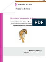 Grado en Bioloxía: Memoria Del Trabajo de Fin de Grado