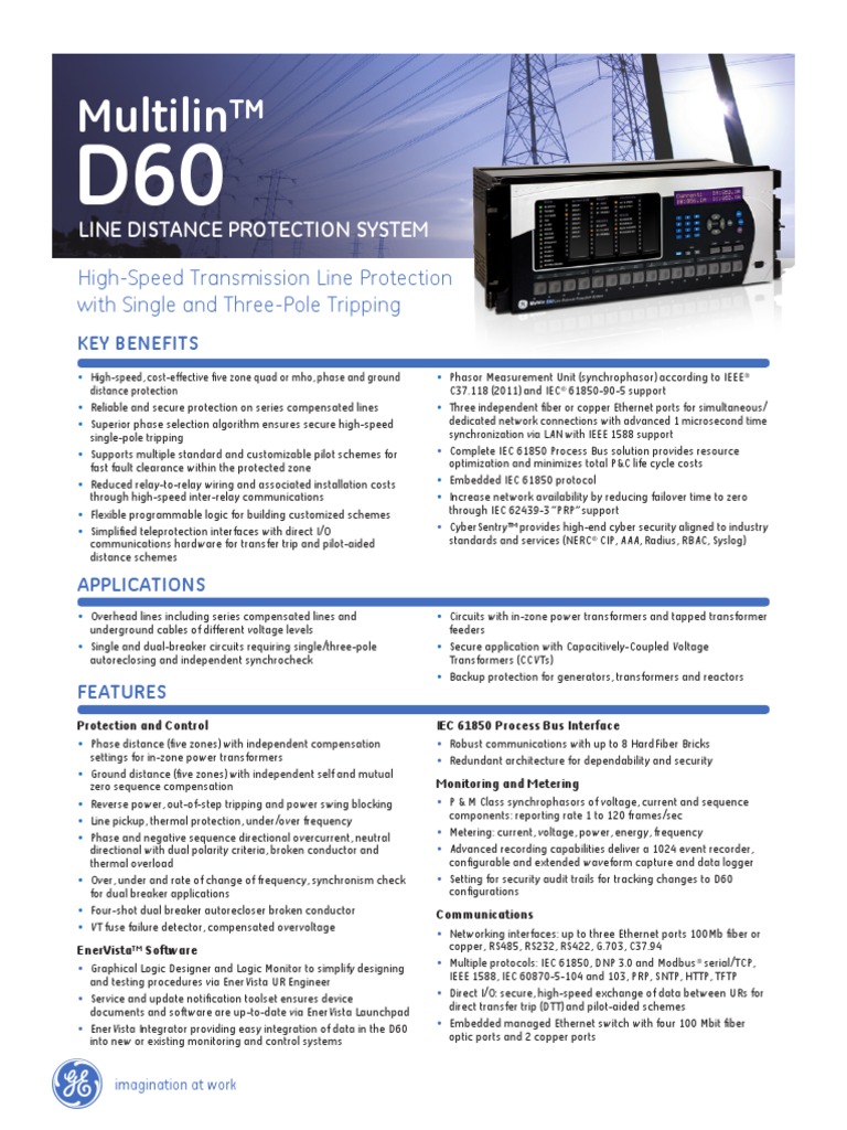 GE D60 Catalog PDF